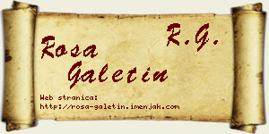 Rosa Galetin vizit kartica